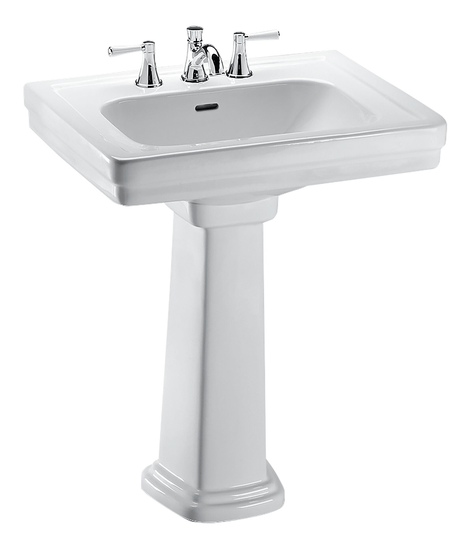 Toto Promenade Vitreous China Rectangular Pedestal Bathroom Sink With Overflow Wayfair