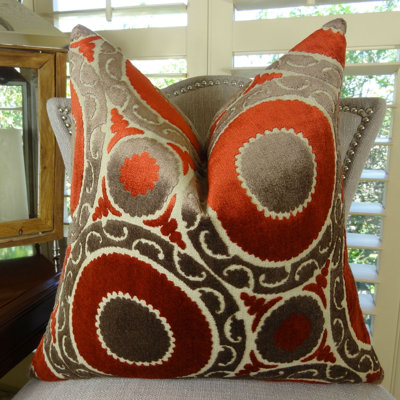 Delbert Designer Velvet Single Sided Pillow Bloomsbury Market Fill