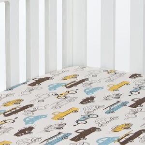 Traffic Jam Fitted Crib Sheet