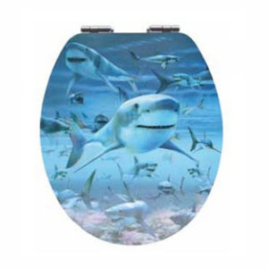 WC-Sitz 3D Sharks Rund von Nicol
