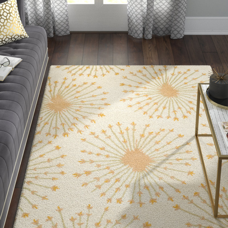 Willa Arlo Interiors Mcguire Hand Tufted Wool Beige Gold Area Rug Reviews Wayfair