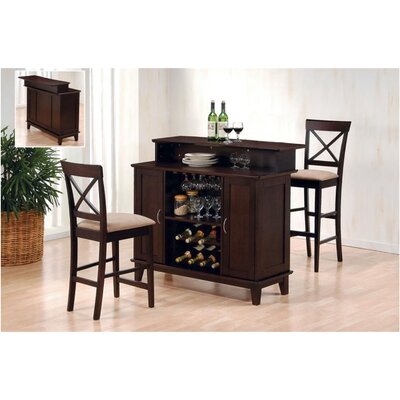 Gutirrez Bar Set with Wine Storage