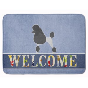 Poodle Welcome Memory Foam Bath Rug