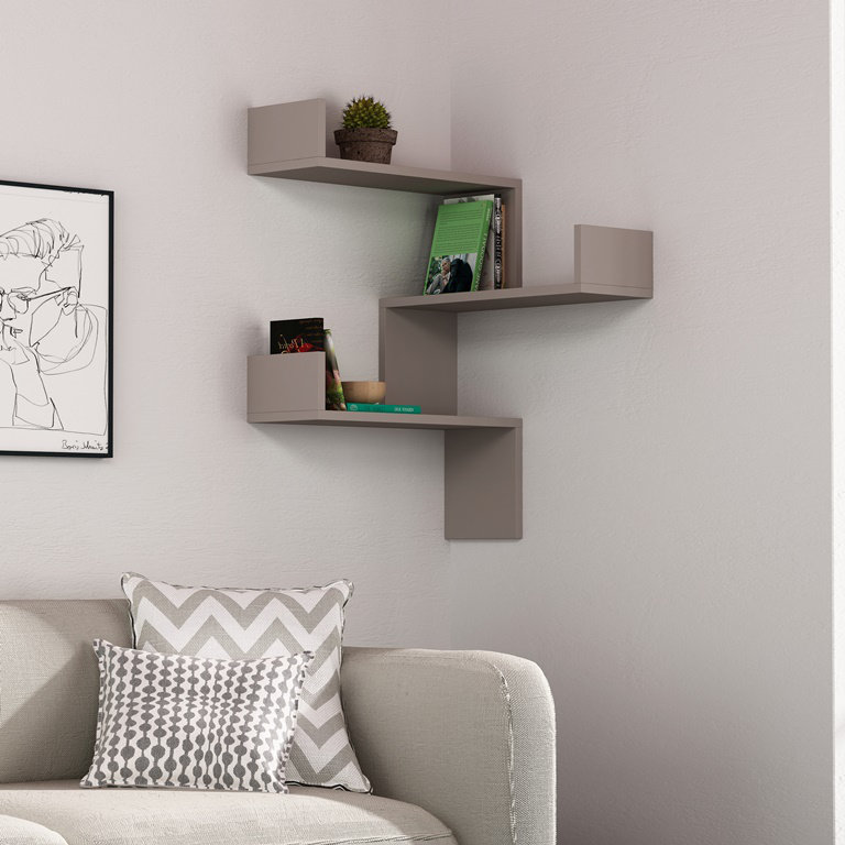 Brayden Studio Sadie 3 Piece Corner Shelf Reviews Wayfair