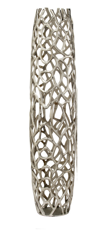 Knox Silver Indoor Outdoor Metal Floor Vase Reviews Allmodern