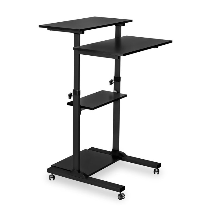 Mount It Mobile Height Adjustable Computer Work Station Standing
