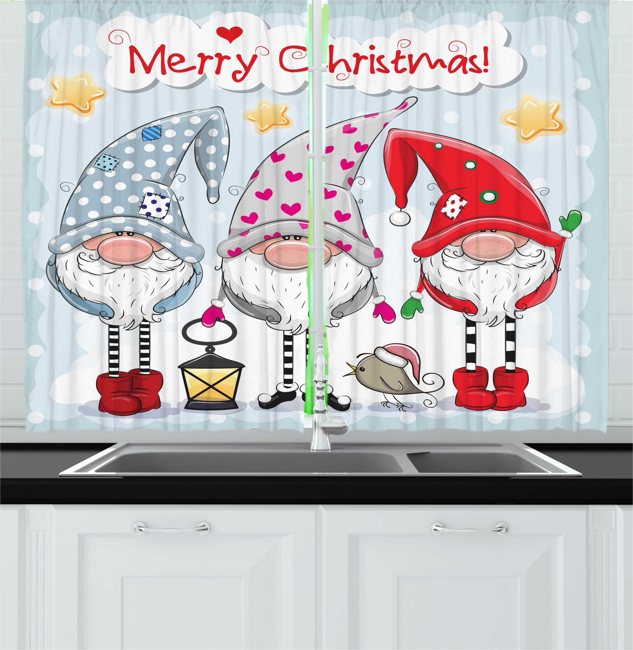 East Urban Home 2 Piece Christmas Cartoon Gnomes With Funny Noses