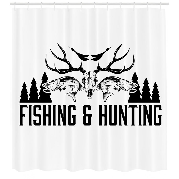 East Urban Home Hunting Shower Curtain Set Hooks Wayfair