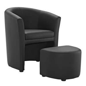 Cordie Barrel Chair and Ottoman