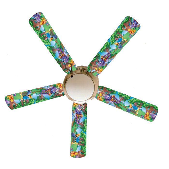 888 Cool Fans 52 Pooh At The Park 5 Blade Ceiling Fan Light Kit
