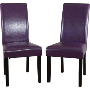 Faux Leather Purple Kitchen Dining Chairs You Ll Love Wayfair Faux Leather Purple Kitchen Dining Chairs