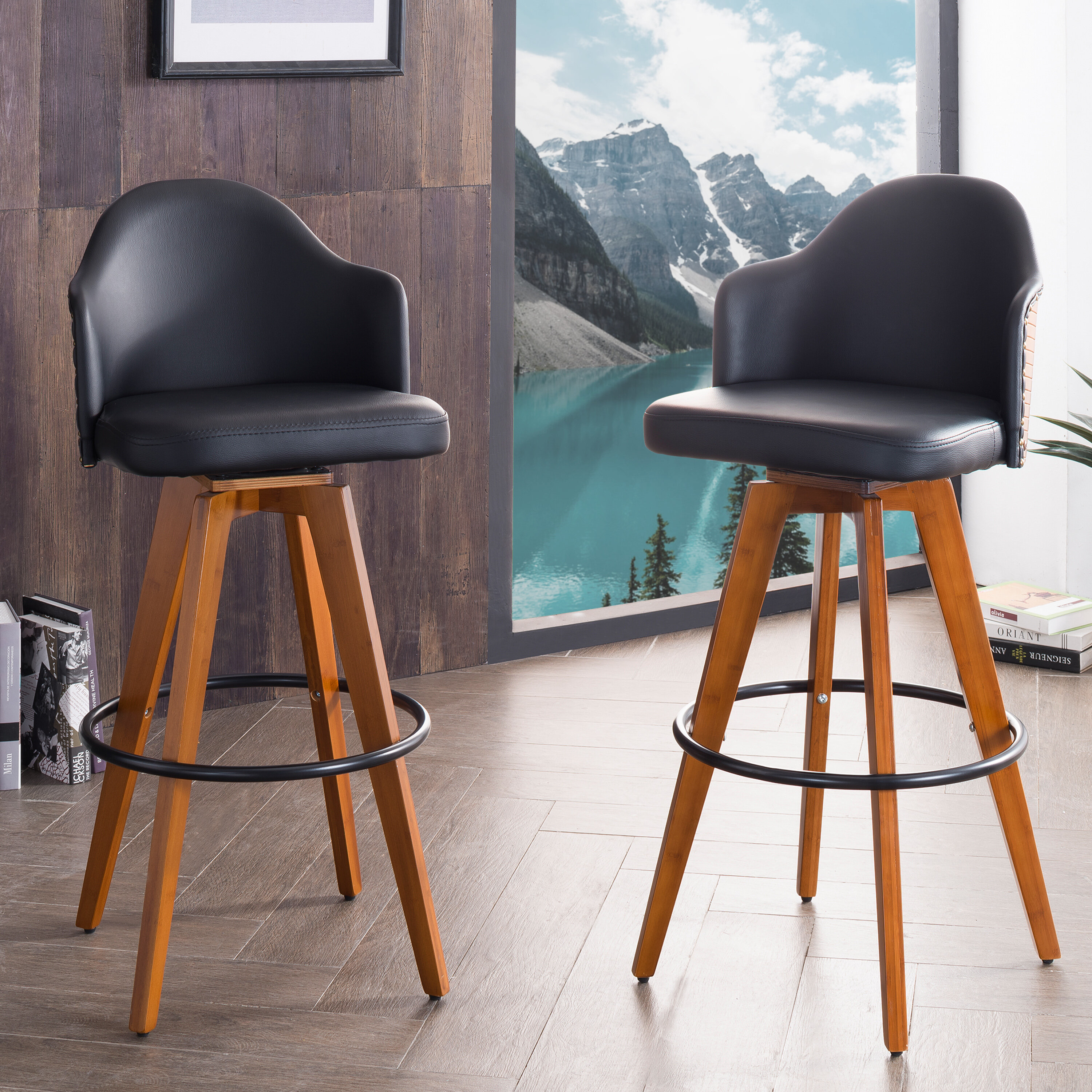 Featured image of post Swivel Bamboo Bar Stools Swivel bamboo bar stools with arms