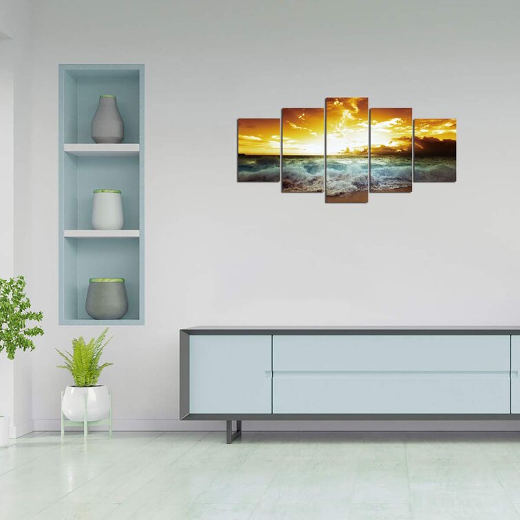 Beach Sunset Scenery Canvas Poster Unframed Picture Wall Home Art Decor