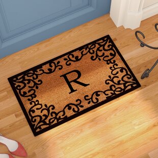 Salguero Monogram 29 In X 17 In Non Slip Outdoor Door Mat