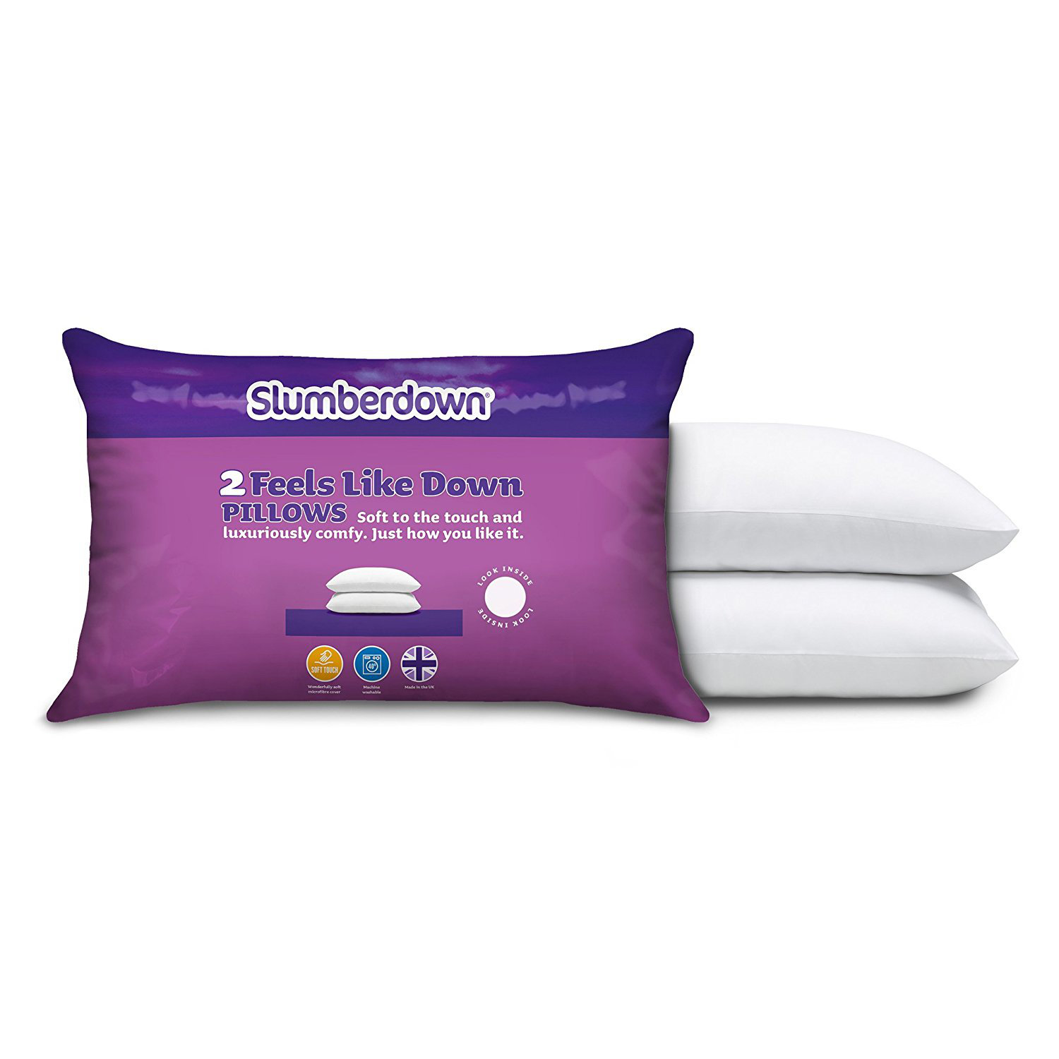 Down Hypoallergenic Medium Support Slumberdown Feels Like Down 3 in 1