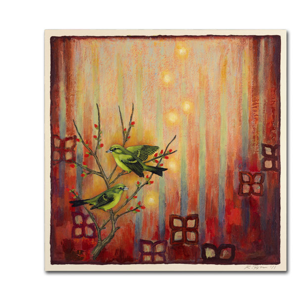 Trademark Art Sunset Birds By Rachel Paxton Painting Print On