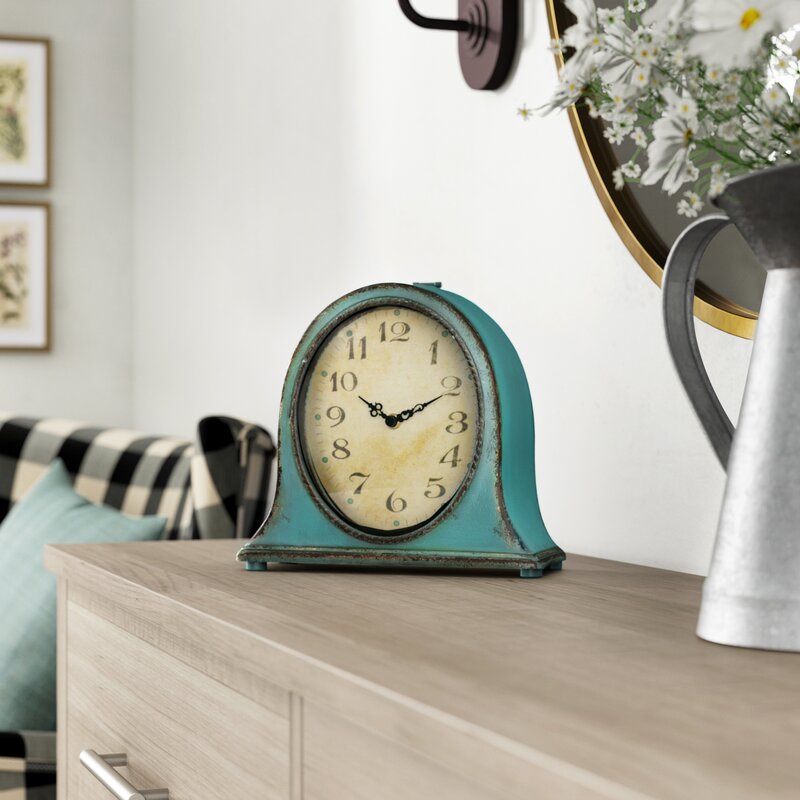 One Allium Way® Traditional Metal Mantel Clock & Reviews | Wayfair