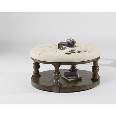 Sabna Round Upholstered Cocktail Table