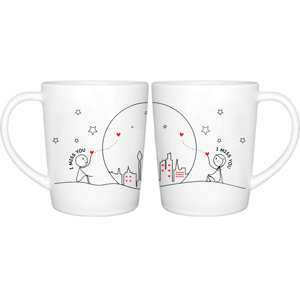 Miss Us Together Couple Coffee Mug (Set of 2)