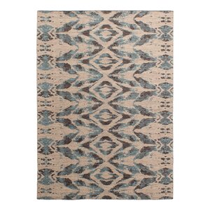 Cosmic Glow Comtemporary Hand Woven Wool Blue/Gray Area Rug