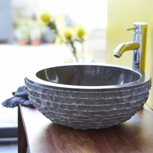 Tikamoon 40 cm Aufsatzwaschbecken Scrula Bamoro