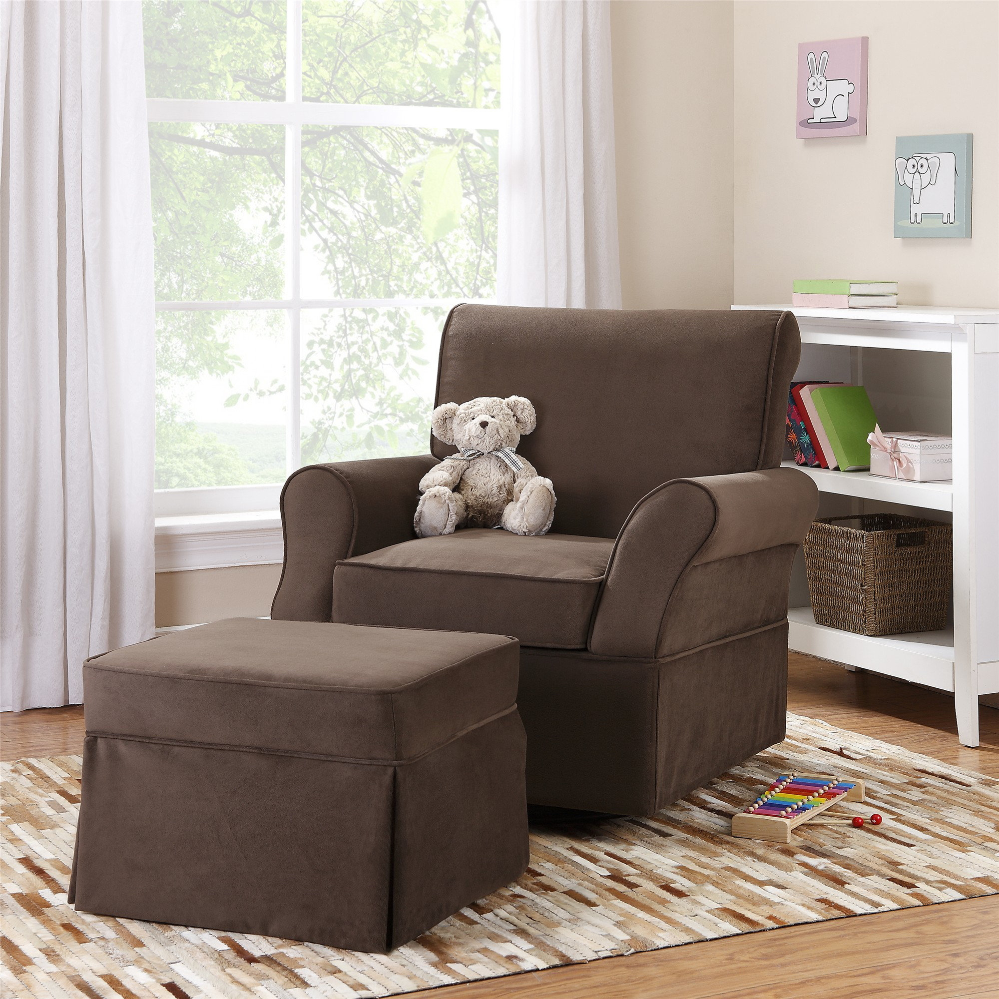 antonia swivel glider and ottoman