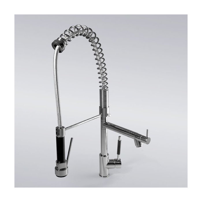 Kokols Deck Mount Kitchen Sink Faucet With Pull Out Spray
