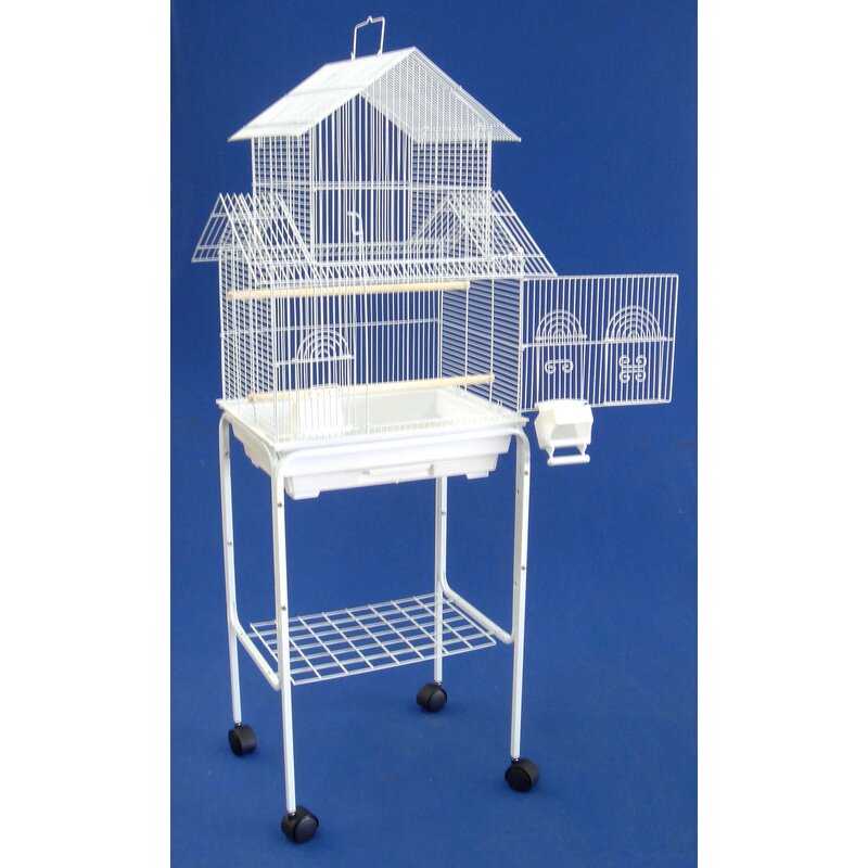 small bird cage with stand