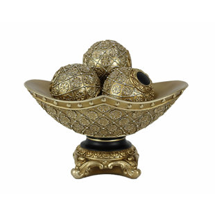 Decorative Bowl With Orb Set Wayfair Blake Decorative Bowl