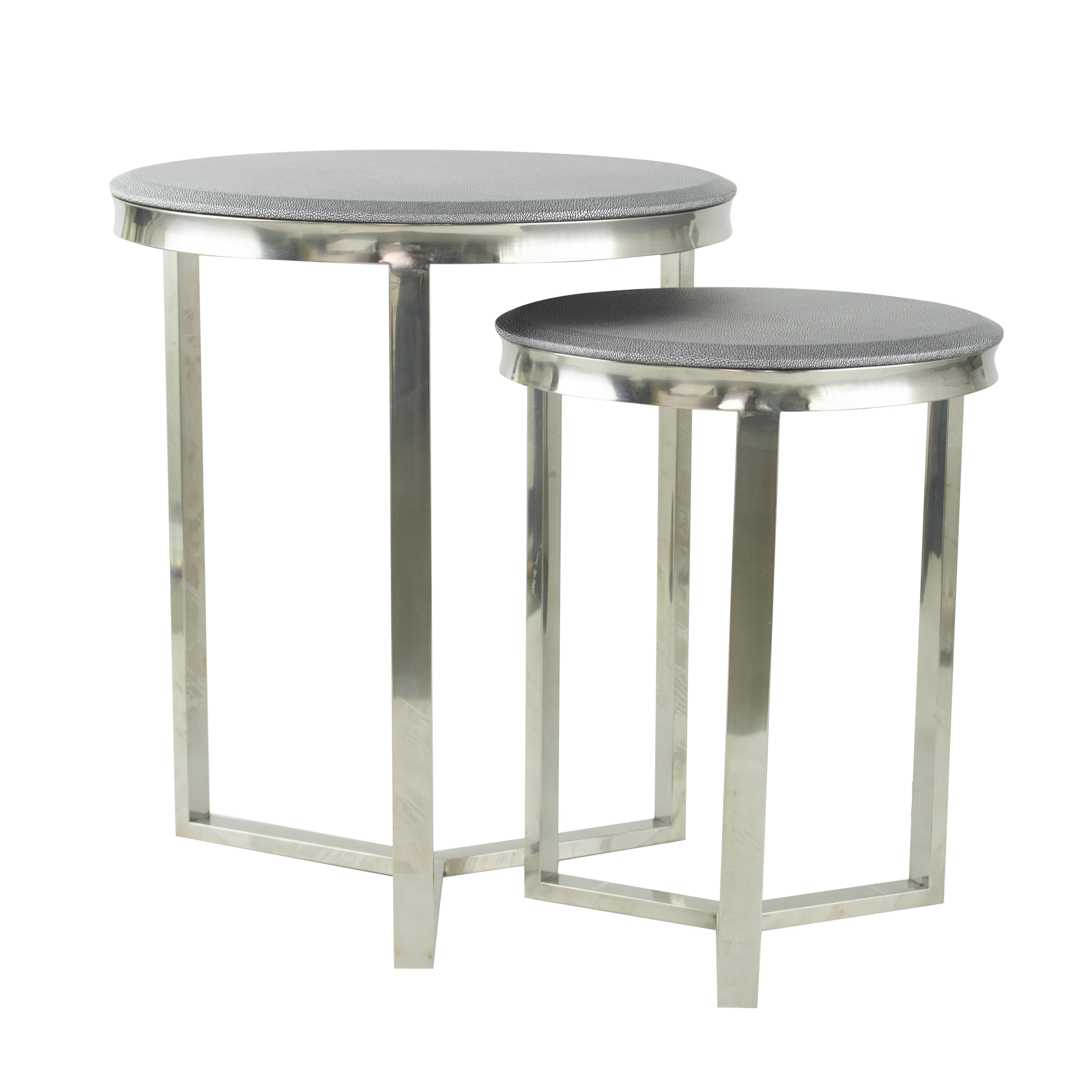 Wrought Studio Charlsea 22.8'' Tall Pedestal Nesting Tables | Wayfair