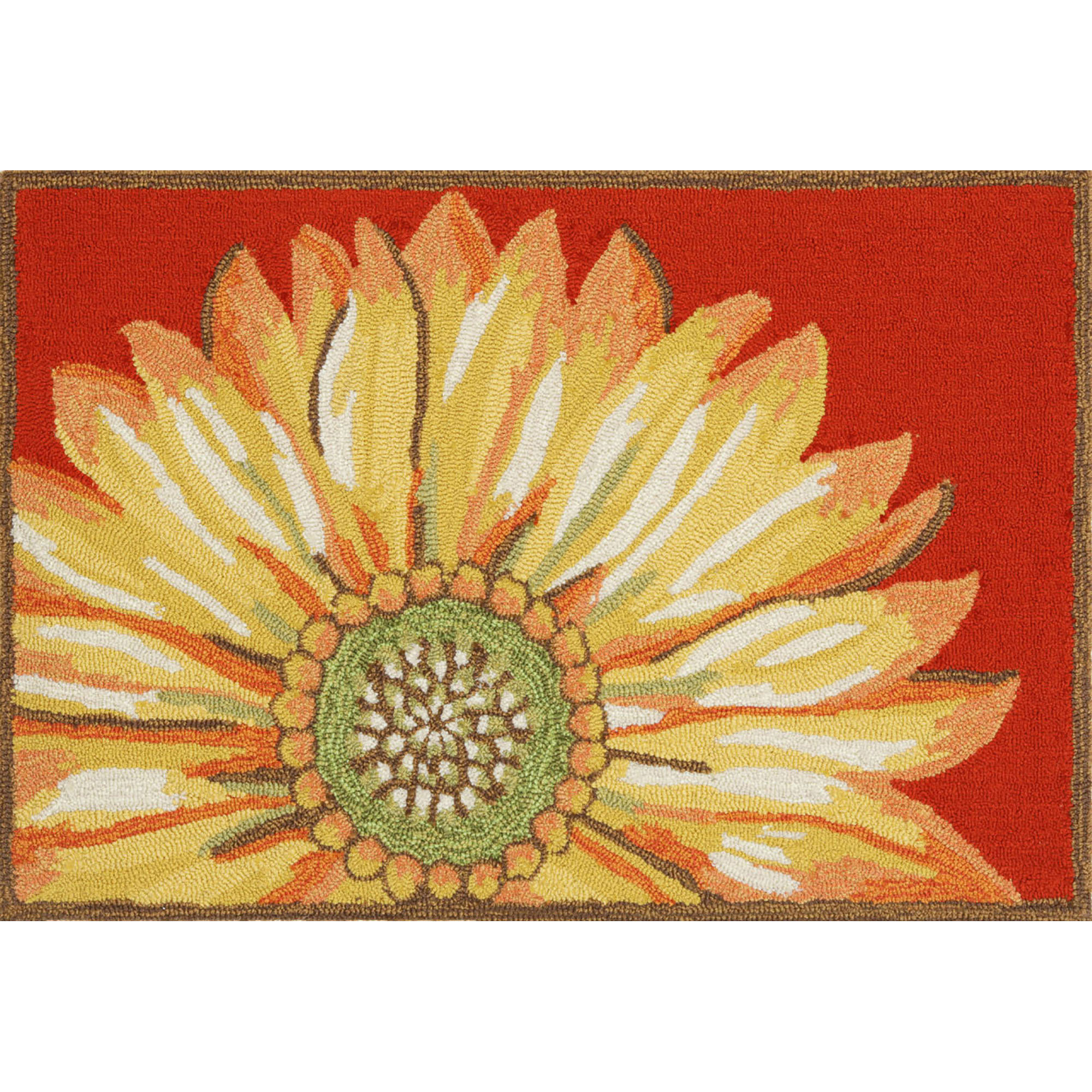 August Grove Ismay Sunflower Red Indoor Outdoor Area Rug Reviews August Grove Ismay Sunflower Red Indoor