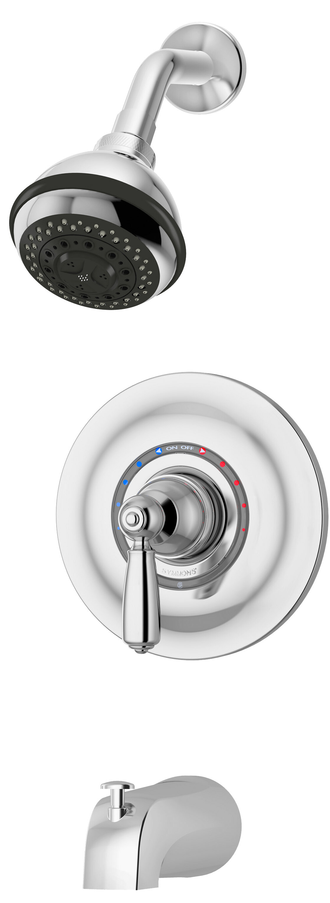 Chrome Symmons Tub & Shower Faucet Handle ADA 