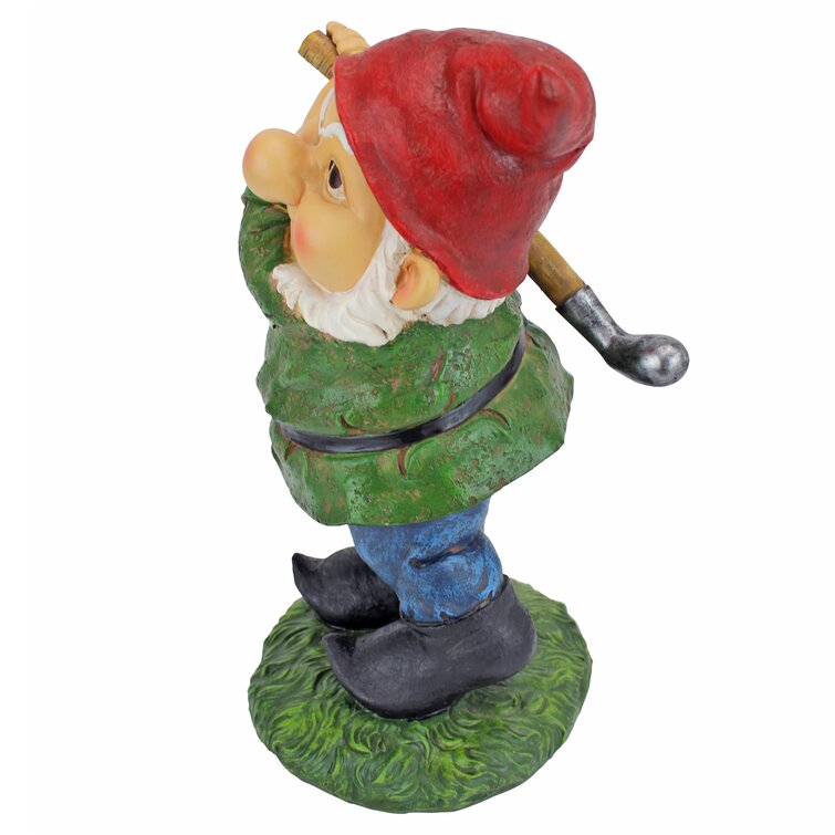 Design Toscano Garden Gnomes Bogey Burt Statue & Reviews | Wayfair