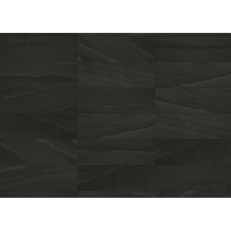 Interceramic Montpellier 16 X 24 Ceramic Field Tile In Nero Interceramic Montpellier 16 X 24
