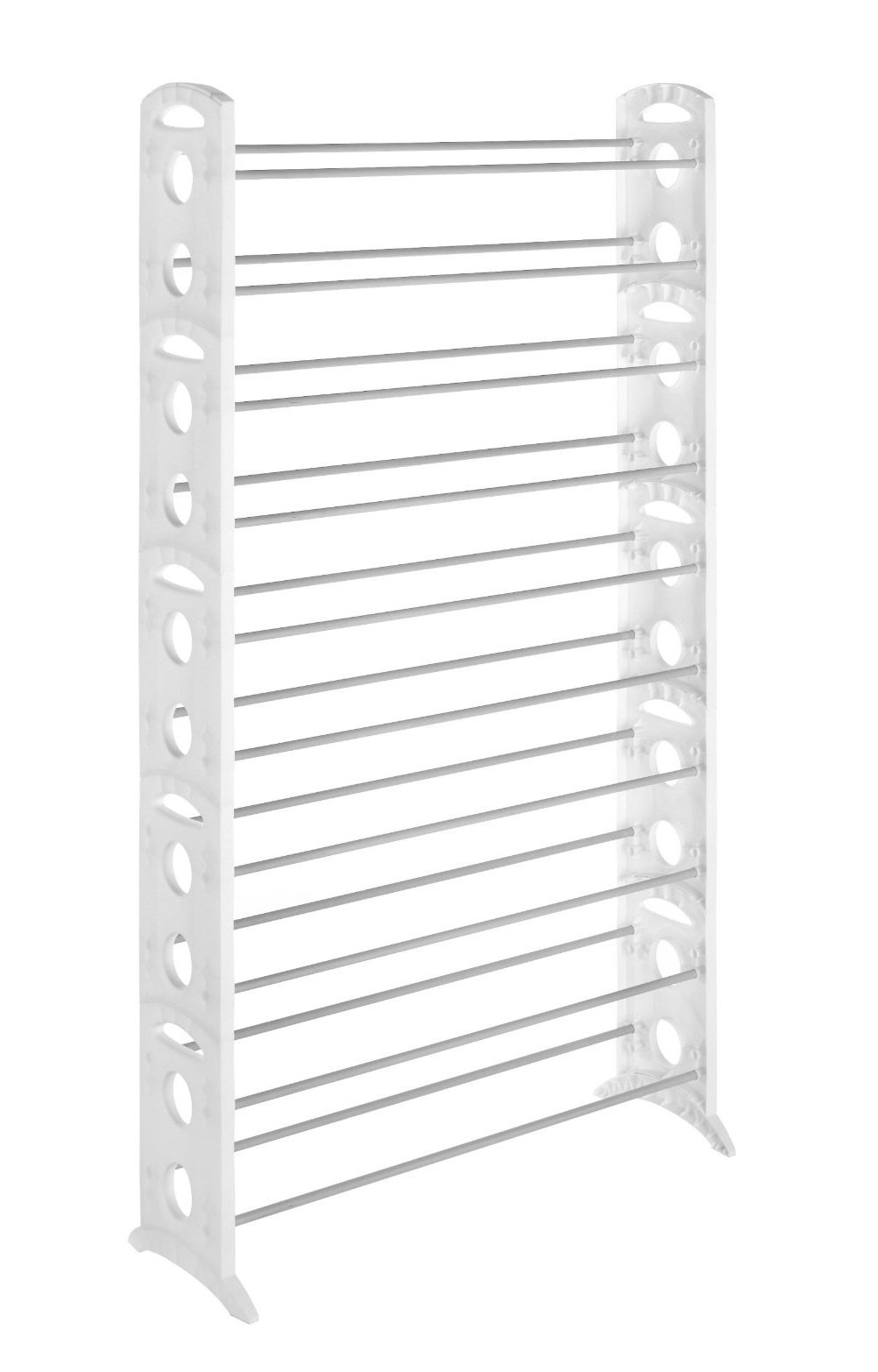 25 pair stackable shoe rack closetmaid on Whitmor Inc Floor 50 Pair Shoe Rack Reviews Wayfair