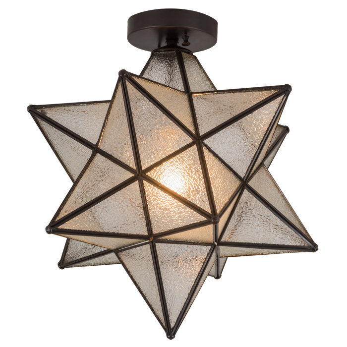 Rachal Moravian Star 1 Light Semi Flush Mount