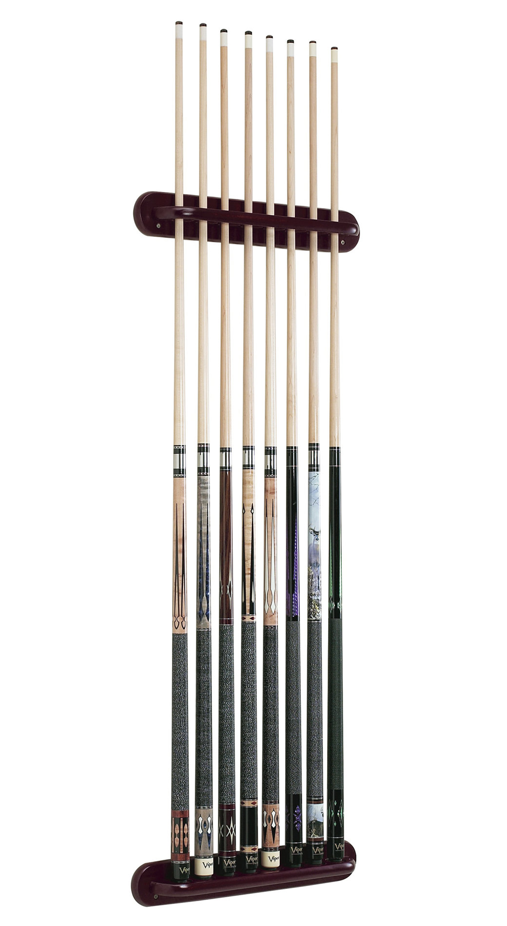 Roman Style 6-Place Wall Rack//Holder Pool//Billiard Cue Stick Wall Cue Holder
