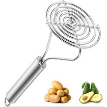 2PCS Different Kind of Stainless Steel Bean Masher Guacamole Egg Salad and Banana Bread Potato Masher Great for Making Mashed Potato