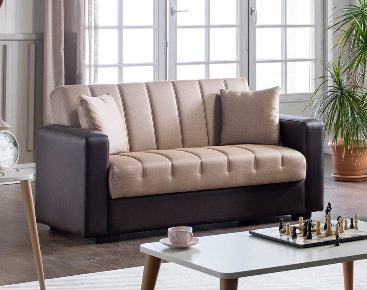 Ebern Designs Aaliyahrose 63 8 Square Arm Sofa Bed Wayfair