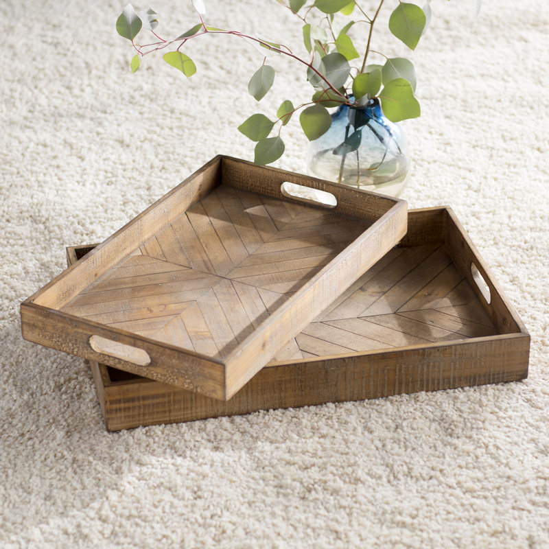 wooden in tray