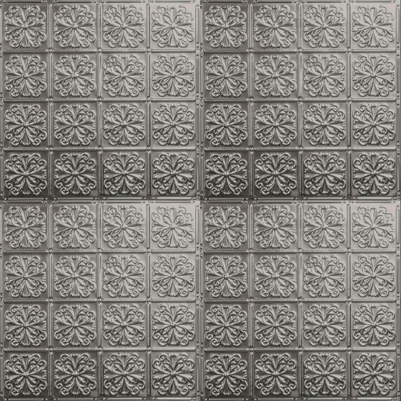 American Tin Ceilings Tin 2 Ft X 2 Ft Nailed Up Ceiling Tile In