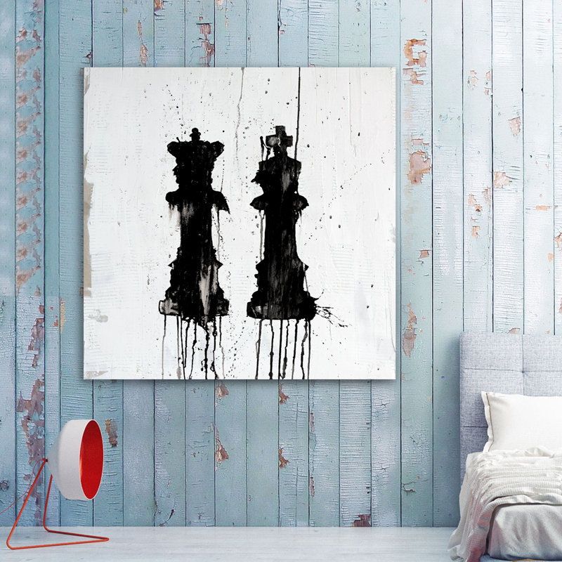 East Urban Home Mr Mrs Queen Painting Print On Wrapped