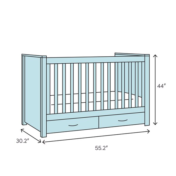 Andover Mills Baby Kids Quiana 4 In 1 Standard Convertible Crib Reviews Wayfair