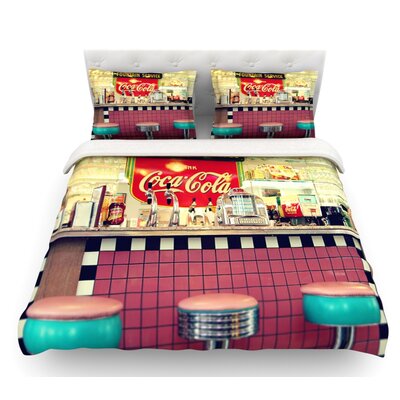 Retro Diner By Sylvia Cook Coca Cola Featherweight Duvet Cover
