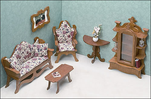greenleaf 56 piece dollhouse furniture