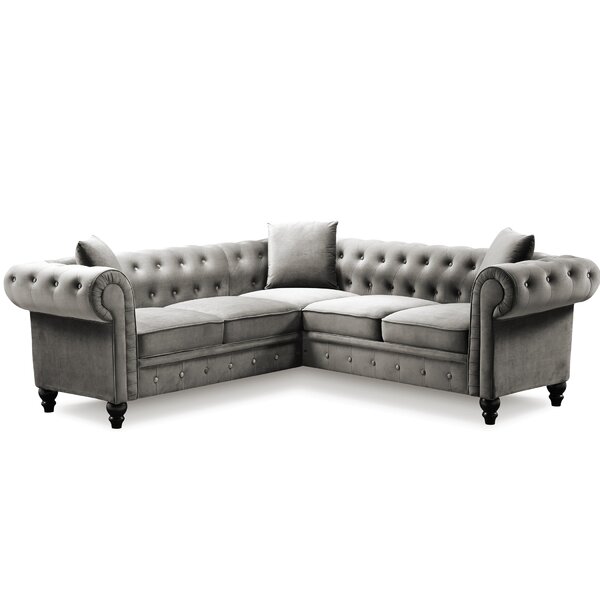 Rosdorf Park Donel 80'' Velvet Rolled Arm Sofa with Reversible Cushions ...