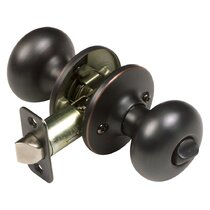 Stainless Steel Privacy Round Ball Door Knob Lock Handle Bedroom Bathroom No Key 