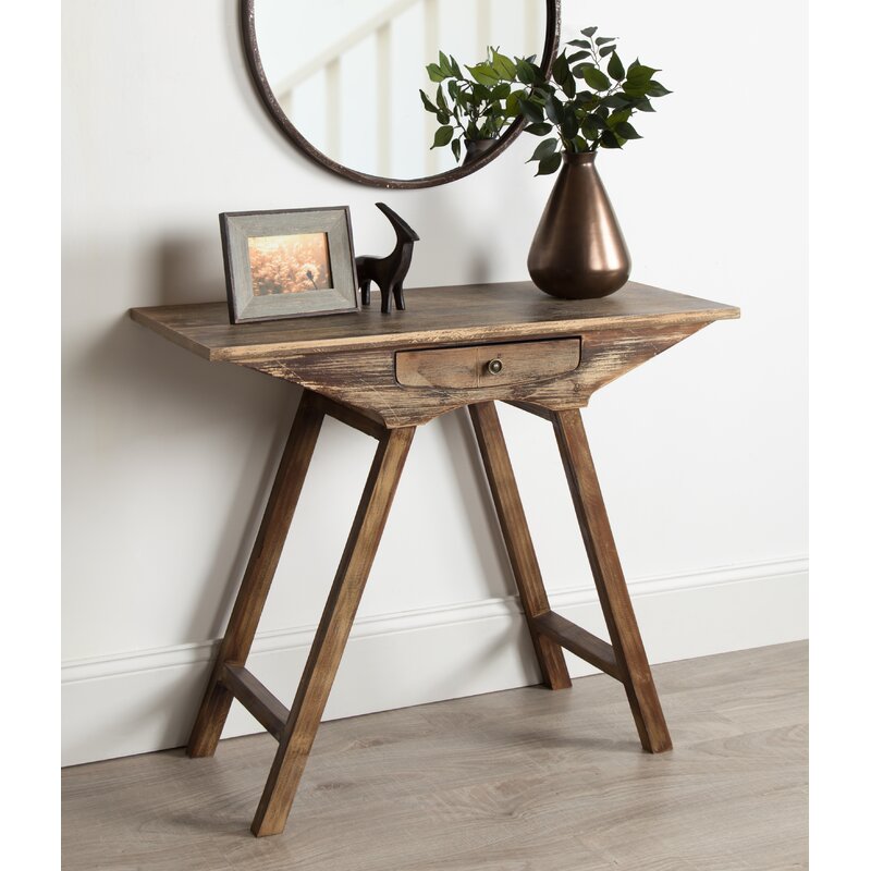 Union Rustic Pringle Chic Small Wooden Console Table Reviews