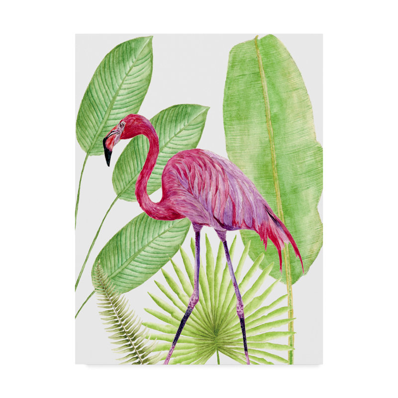 Bay Isle Home Tropical Flamingo I Acrylic Painting Print On