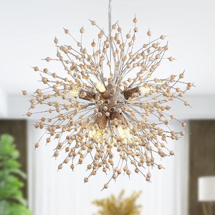 Living Room Chandelier Home Ceiling Led Bulb Decorative Lights Elegant Shadeless 
